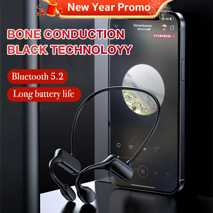 Safe and comfortable bone conduction headphones Bass upgrade for