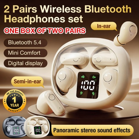 2 Pairs Wireless Bluetooth Headphones set