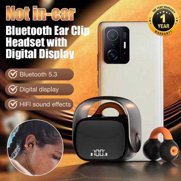 Bluetooth Ear Clip Headset with Digital ..