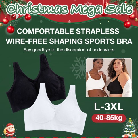 Comfortable strapless wire-free shaping sports bra