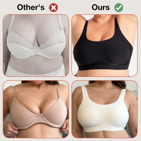 Comfortable strapless wire-free shaping sports bra