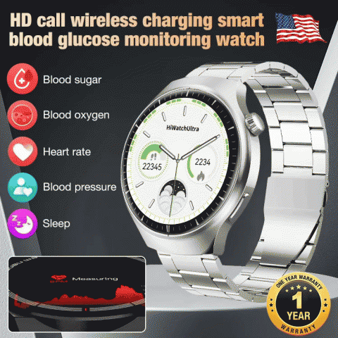 HD call wireless charging smart blood glucose monitoring watch