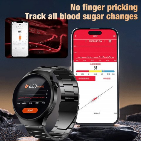HD call wireless charging smart blood glucose monitoring watch