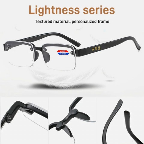 Natural crystal zoom eye protection reading glasses