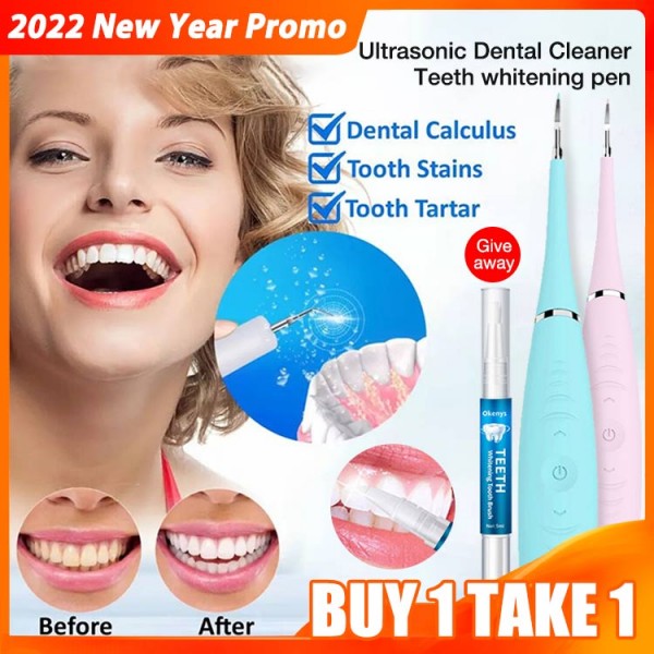 Ultrasonic Tooth Cleaner-Buy 1 take 1 teeth whitening pen