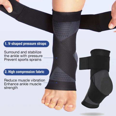 Compression ankle bandage