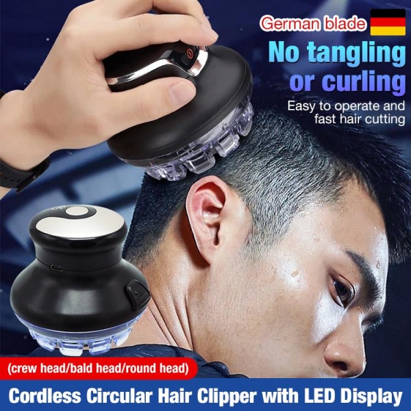 Cordless Circular Hair Clipper with LED Display