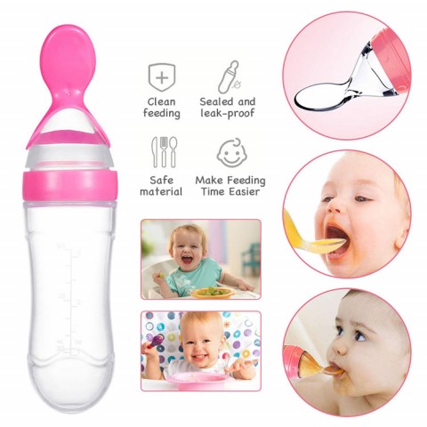 BaBy Spoon Feeder Bottle-BPA FREE