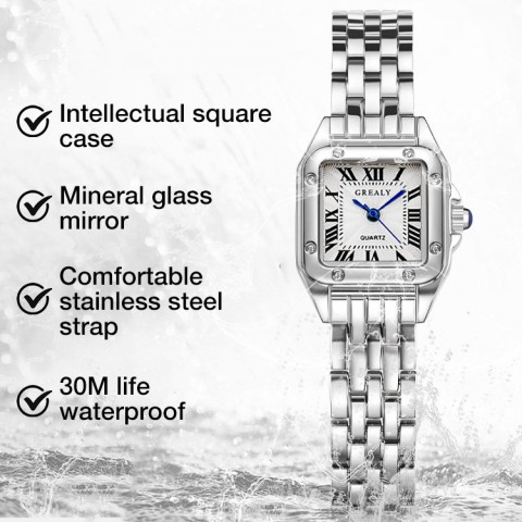 Square diamond ladies watch