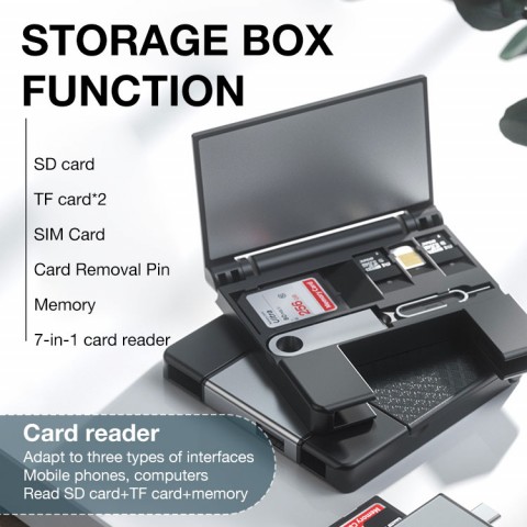 7-in-1 card reader storage box