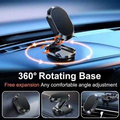 2023 New Alloy Folding Magnetic Car Phone Holder