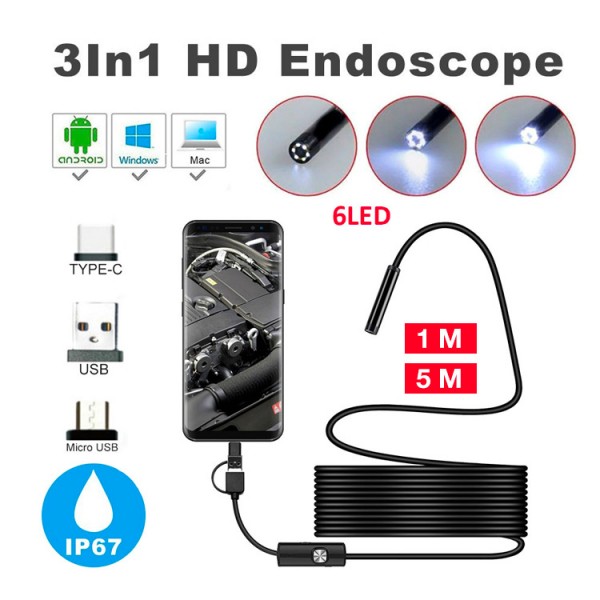 3in1 Endoscope hd camera