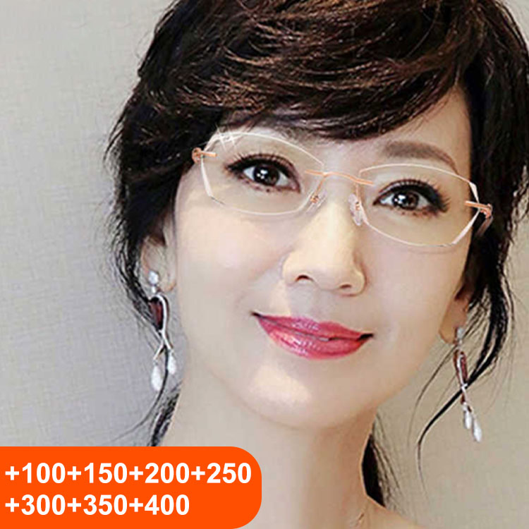 Mothers Day Promo buy now and save 300 pesos - Imported from Germany-Diamond Frameless Reading Glasses, suitable for all face shapes