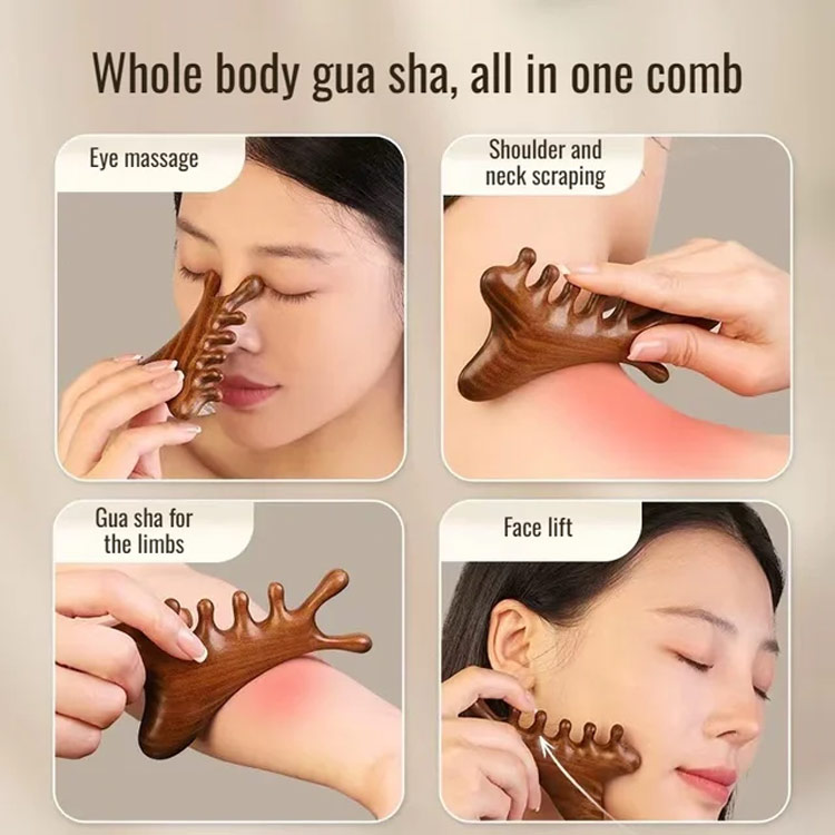 Easter promo- Head Eye Scalp Unblocking Meridian Massage Comb 4in1- Japanese imported technology-FDA Certification-Clear the meridians - Relieve head and eye fatigue - Ergonomic design - Natural materials